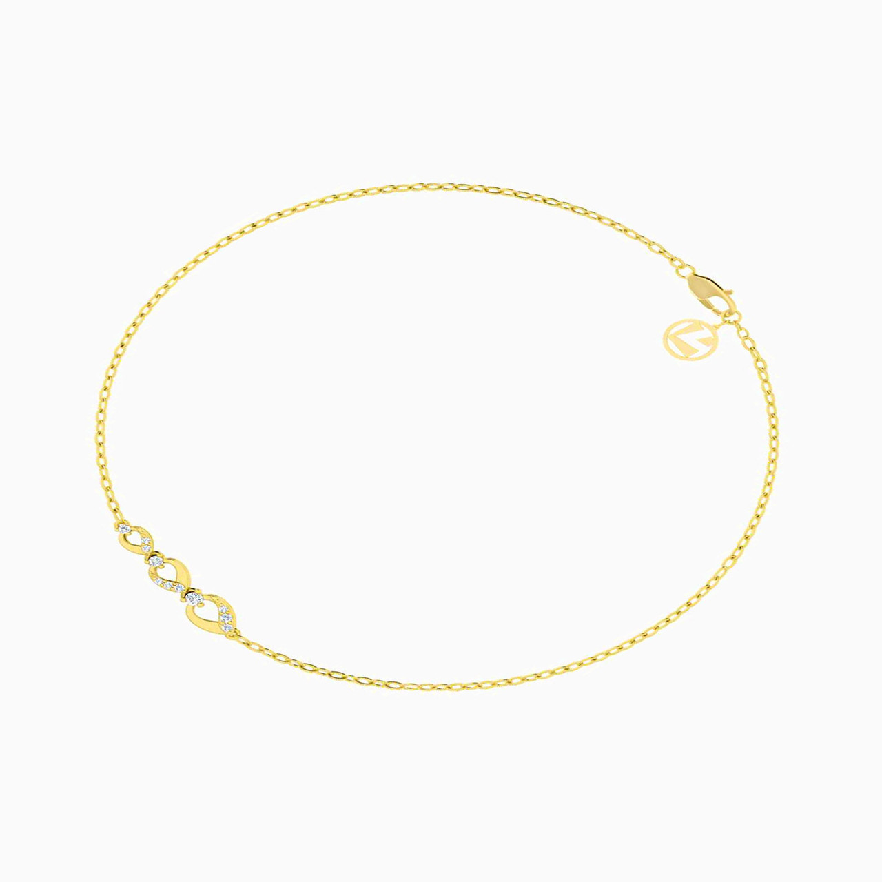 18K Gold Diamond Chain Bracelet