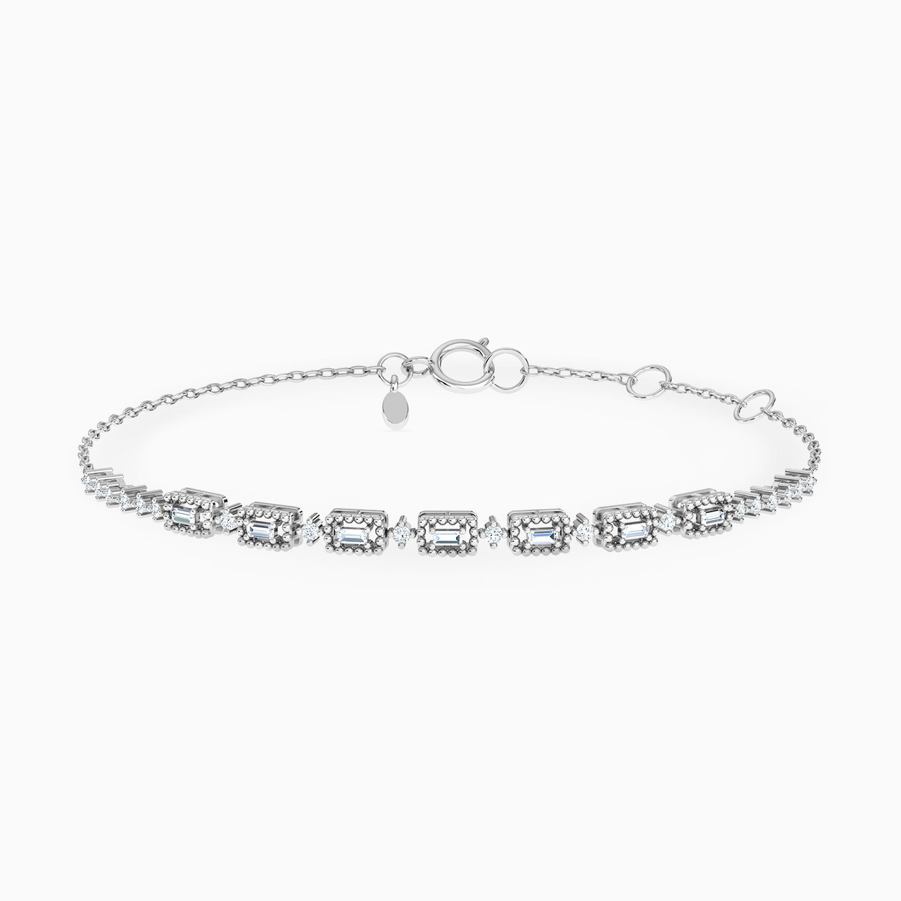 18K Gold Diamond Chain Bracelet