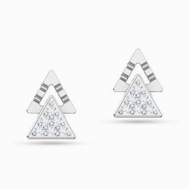 Triangle Diamond Stud Earrings in 18K Gold - 144200300331001 Triangle Diamond Stud Earrings in 18K Gold - 144200300331001