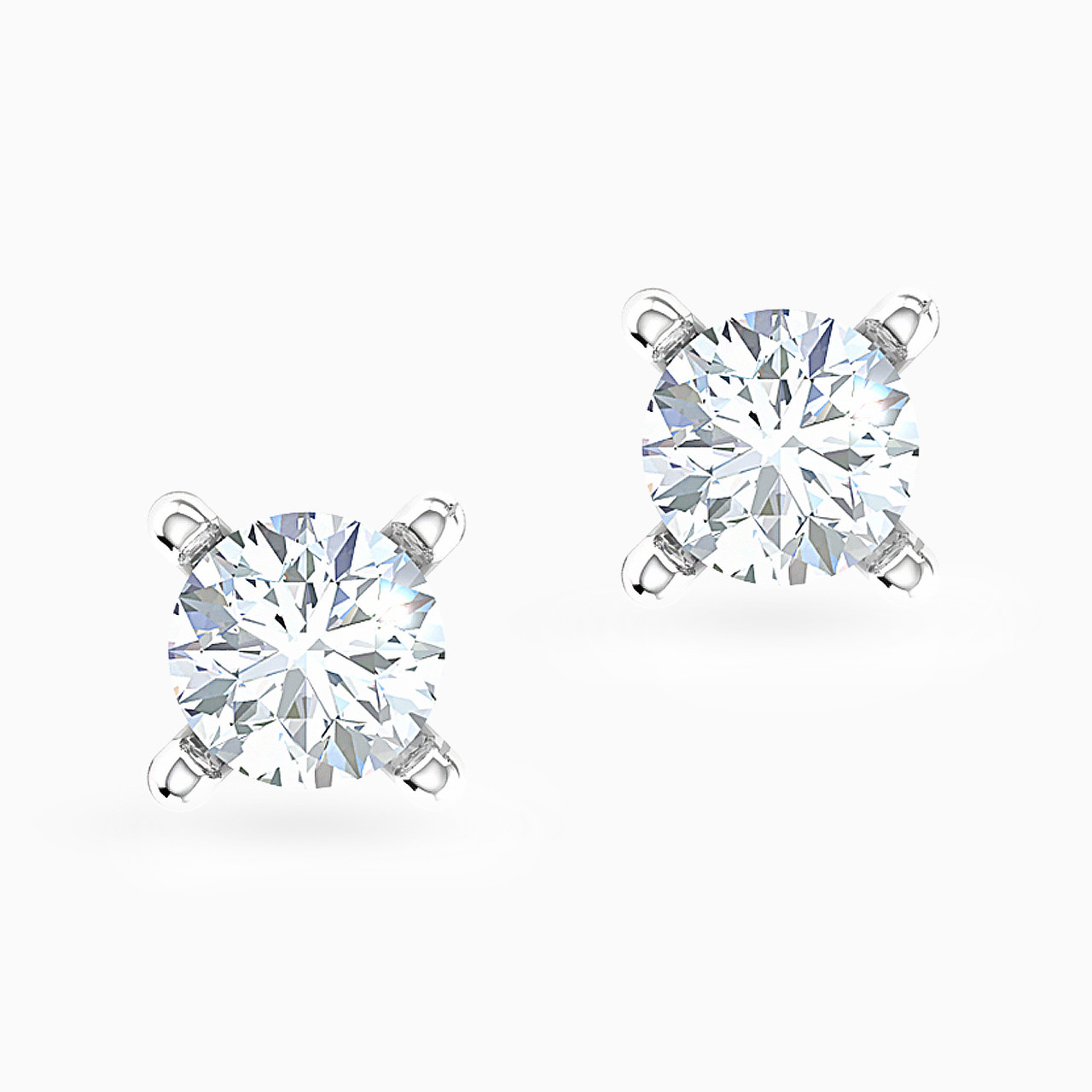 18K Gold Diamond Stud Earrings