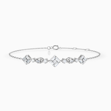 Multishaped Diamond Chain Bracelet in 18K Gold - 144360301021181