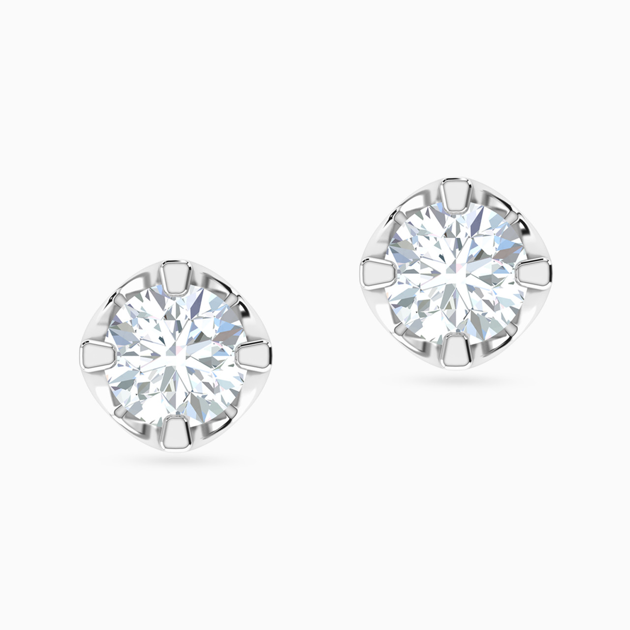 18K Gold Diamond Stud Earrings