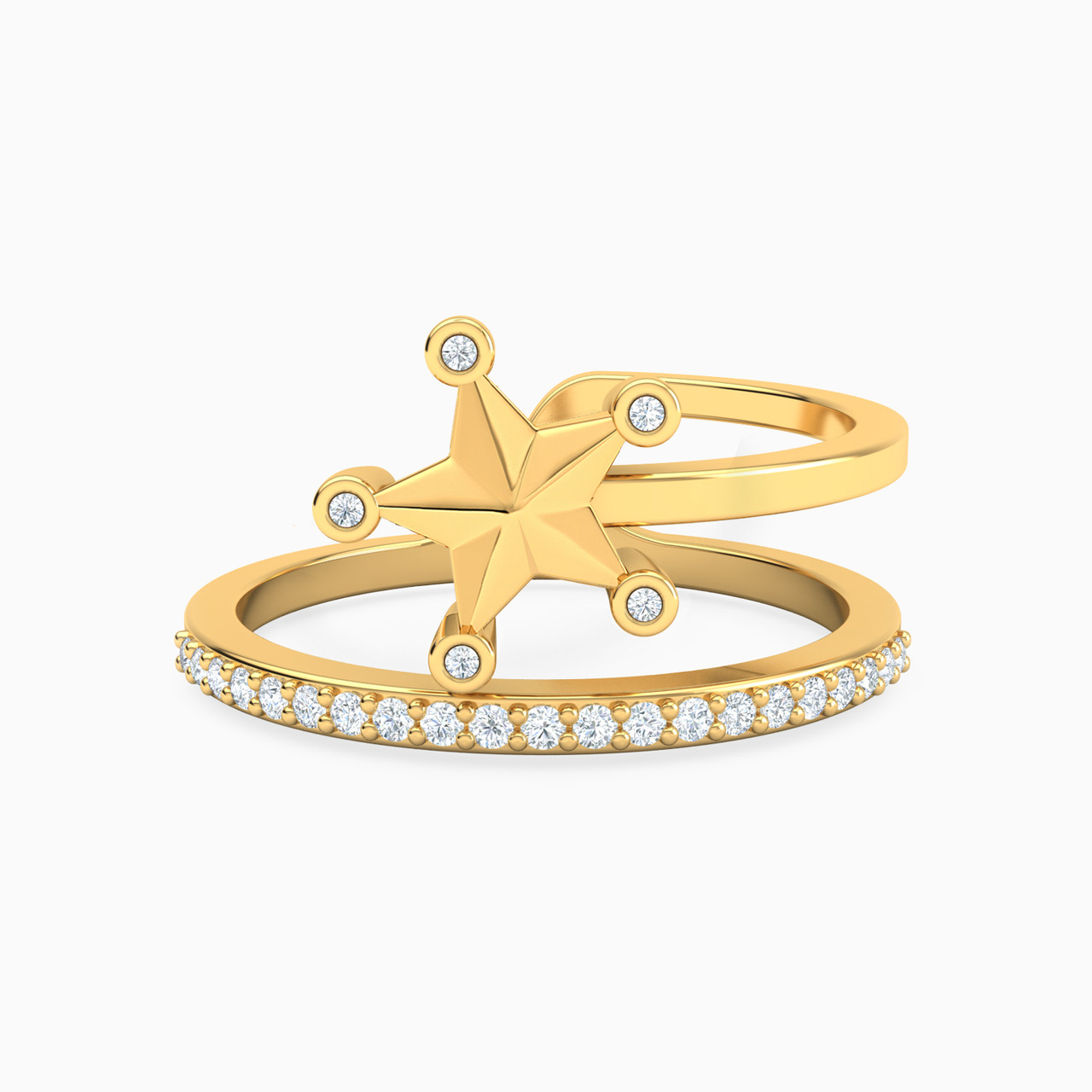 18K Gold Diamond Statement Ring