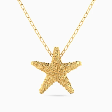 Small Starfish Necklace in Yellow Gold Plating - 167051100622450 Small Starfish Necklace in Yellow Gold Plating - 167051100622450