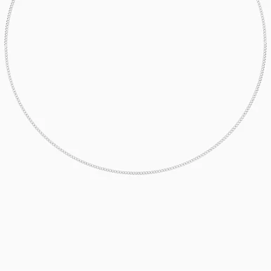 Classical Curb Chain Necklace in Silver - 167051300231420 Classical Curb Chain Necklace in Silver - 167051300231420