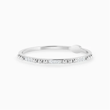 Beaded Band Diamond Ring in 18K Gold - 144150300881151