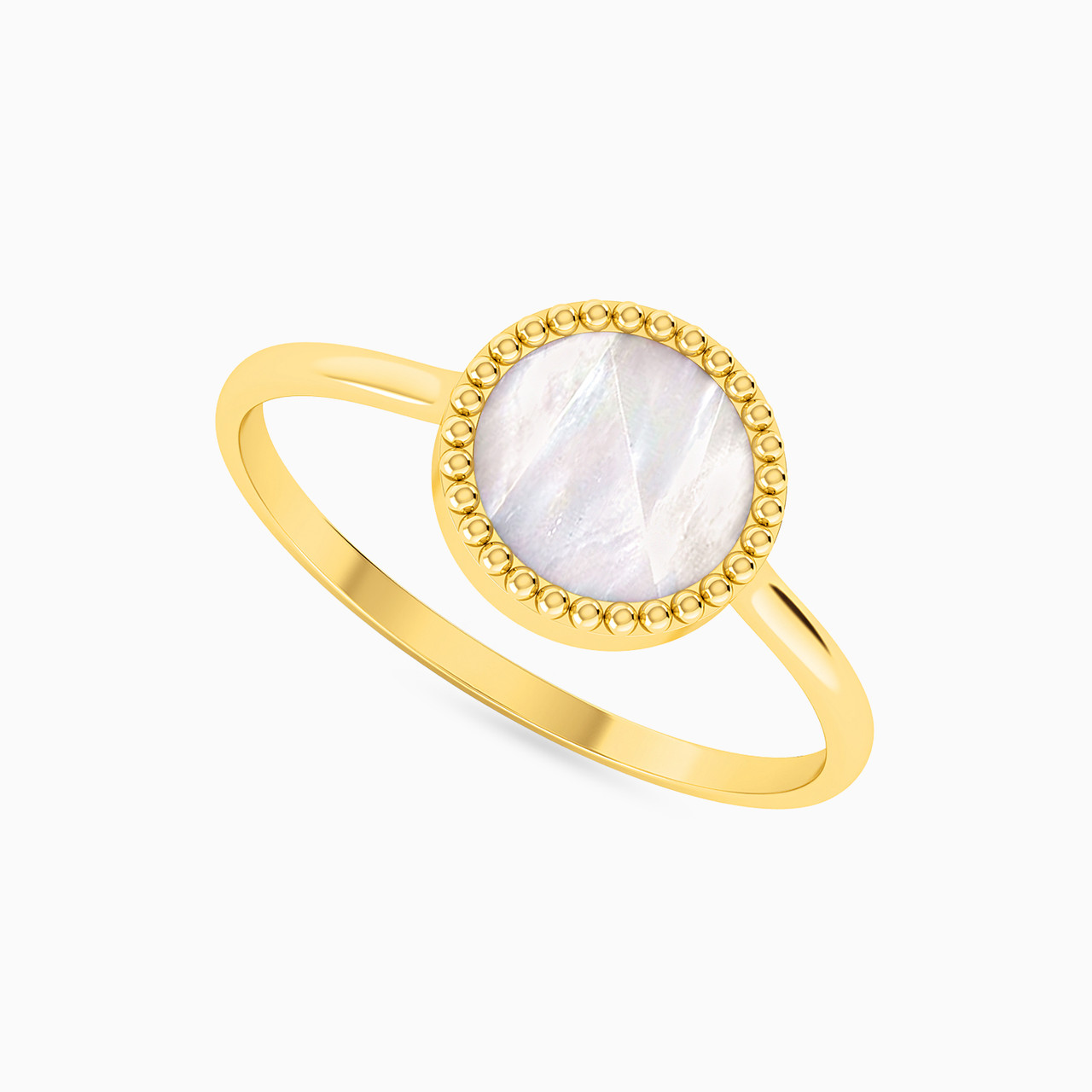 18K Gold Pearls Statement Ring