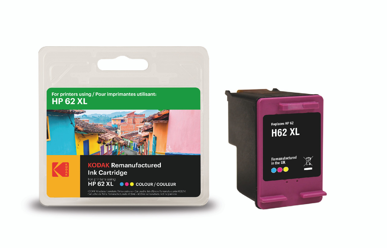 HP 62XL/62 Ink Cartridge Black High Yield & Tri-Color Standard