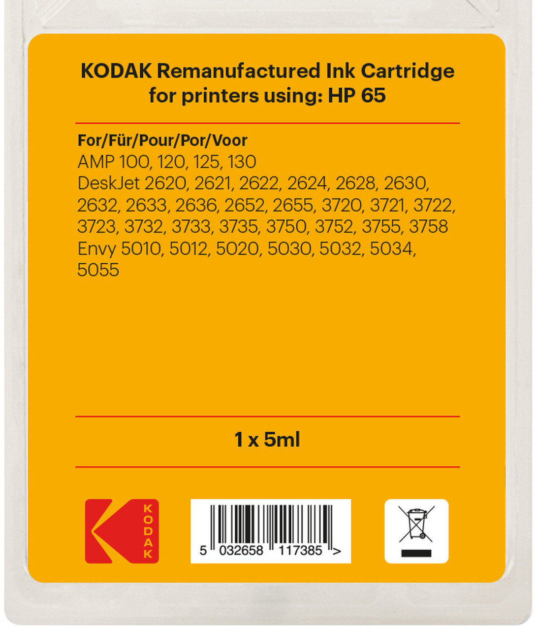 HP 65 Replacement Ink Cartridge Bundle - Kodak Ink DCI