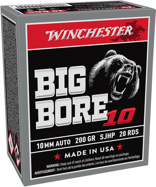 Winchester Ammo X10MMBB Big Bore  10mmAuto 200gr Semi Jacketed Hollow Point 20 Per Box/10 Case