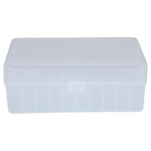 Berry's Mfg 411 Clear Ammo Flip Top Box  Holds 50 Rounds - .45/70 Govt