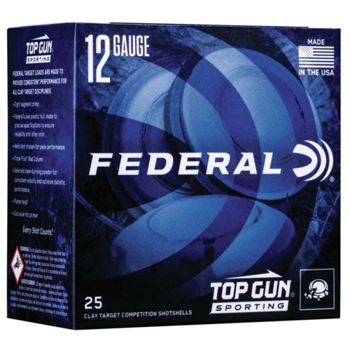 Federal Top Gun Sporting Shotshells 12 ga 2-3/4" 1 oz 1250 fps #7.5 250/ct CASE