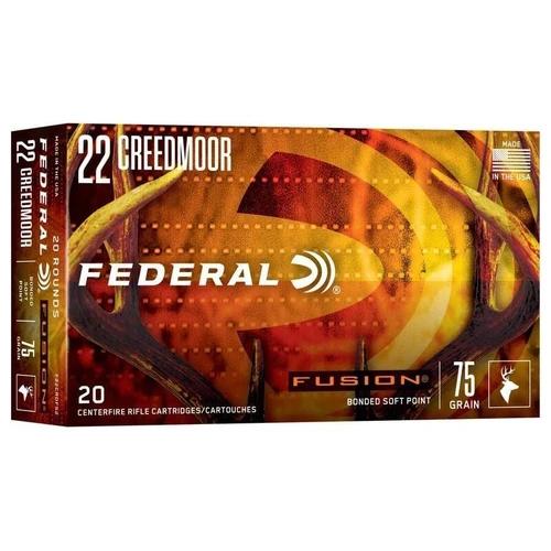 Federal Fusion Rifle Ammunition 22 Creedmoor 75gr SP 3300 fps 20/ct