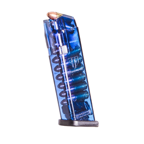 Elite Tactical Systems (ETS) Handgun Magazine Blue for Glock 17/18/19/19x/26/34/45 Gen 1-5 9mm Luger 17/rd