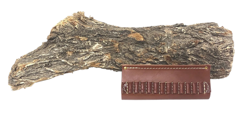 Hunter Company 0522 Cartridge Belt Slide  Chestnut Tan Leather 22 Cal 12rd 2"