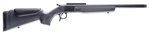 CVA CR4446 Scout  Compact 300 Blackout 1rd 16.50" Blued Threaded Barrel, Blued Picatinny Rail Receiver, Stealth Gray Fixed Synthetic Stock