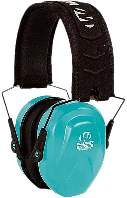 Walker's GWPCRSEMTL Razor Compact Electronic Muff 23 dB Over the Head Teal