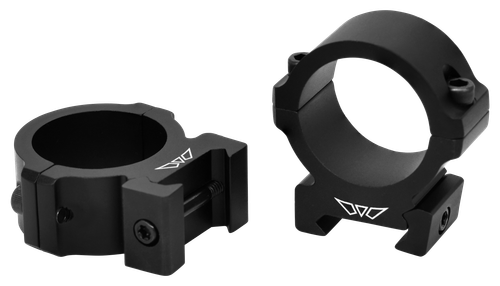 Warne V614M Horizontal Rings Vapor Matte Black 30mm Medium 0 MOA