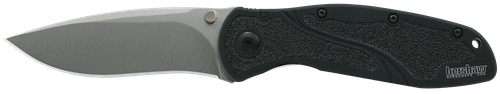 Kershaw 1670S30V Blur  3.40" Folding Drop Point w/Recurve Plain Stonewashed Powder Coated CPM S30V SS Blade Black Anodized Aluminum Handle Includes Pocket Clip