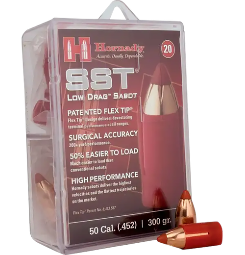 Hornady 67263 SST-ML  50Cal Sabot Super Shock Tip 300gr 20 Per Box/10 Case