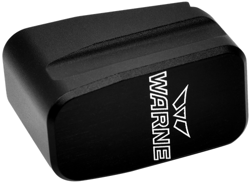 Warne MEG432BLK Magazine Extension  made of 6061-T6 Aluminum with Hardcoat Anodized Black Finish for Glock 43 Magazines (Adds 2rds)