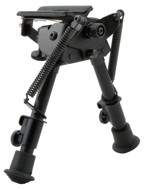 Harris Bipods BRS Swivel BR Swivel Stud, 6-9", Black Steel/Aluminum, Rubber Feet