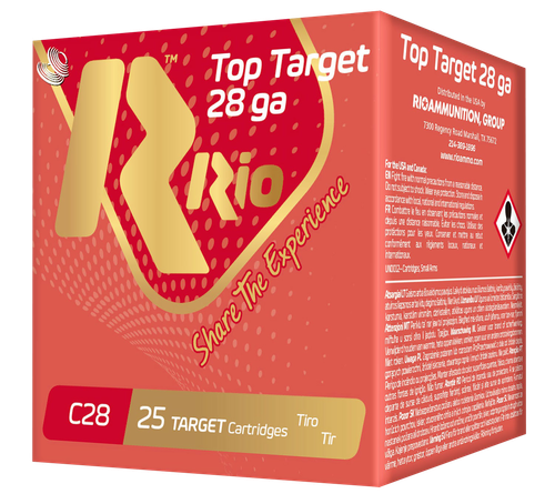 Rio Ammunition RC289 Top Target  28 Gauge 2.75" 3/4 oz 9 Shot 25 Per Box/ 10 Case