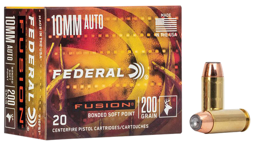 Federal F10FS1 Fusion Handgun 10mmAuto 200gr Fusion Soft Point 20 Per Box/10 Case