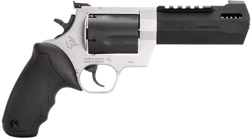Taurus 2460055RH Raging Hunter  460 S&W Mag 5rd 5.12" Matte Black Oxide Cylinder & Barrel Matte Stainless Steel Frame Black Rubber with Integrated Cushion Insert Grip