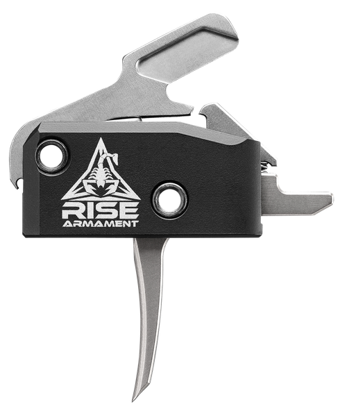 Rise Armament RA434SLVRAWP RA-434 High Performance Single-Stage Flat Trigger with 3.50 lbs Draw Weight & Black/Silver Finish for AR-Platform