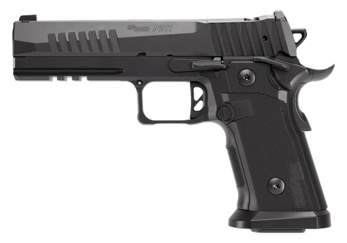 Sig Sauer 211F9GT5 P211 GT5 Full Size 9mm Luger 21+1 5" Black Barrel, Black Nitron Stainless Steel Optic Ready/Serrated Slide & Frame w/Beavertail & Picatinny Rail, G10 Grip Panels, SIGLOC-PRO Footpri