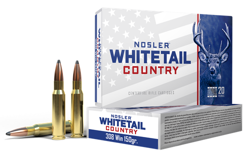 Nosler 40128 Whitetail Country  308Win 150gr 20 Per Box/10 Case
