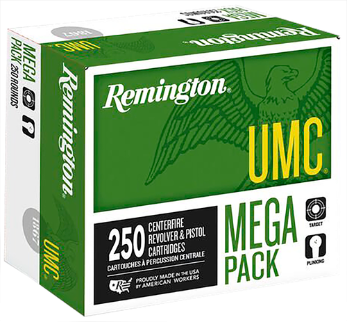 Remington Ammunition 23779 UMC Mega Pack 40S&W 180gr Full Metal Jacket 250 Per Box/4 Case