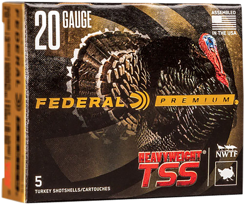 Federal PTSSX257F9 Premium Turkey Heavyweight TSS 20Gauge 2.75" 1 1/8oz 9Shot 5 Per Box/50 Case