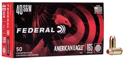 Federal AE40R3 American Eagle Handgun 40S&W 165gr Full Metal Jacket 50 Per Box/20 Case