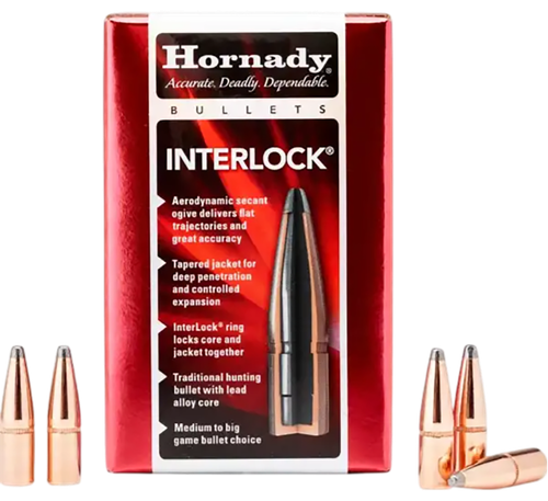 Hornady 2640 InterLock  6.5mm .264 160 gr Round Nose 100 Per Box/ 15 Case