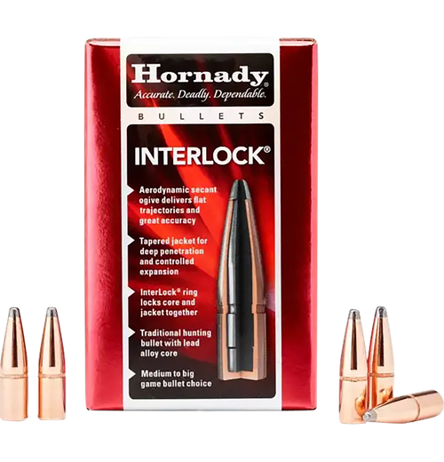 Hornady 3515 InterLock  35 Cal .358 200 gr Round Nose 100 Per Box/ 15 Case