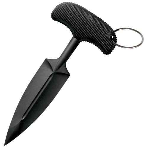 Cold Steel CS-92FPA FGX Push Blade I 3.50" Fixed Plain Black Textured Griv-Ex w/Overmold Kray-Ex Handle