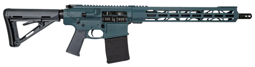Diamondback DB1018C251 DB10  308 Win 16" 20+1, Jesse James Civil Defense Blue Rec/15" M-Lok Handguard, OEM Carbon Lower, Magpul Carbine Stock & K Grip, A2 Flash Hider
