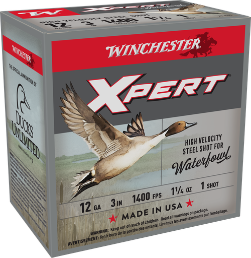 Winchester Ammo WEX123H1 Super X Xpert High Velocity 12Gauge 3" 1 1/4oz 1Shot 25 Per Box/10 Case