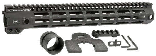 Midwest Industries MIG4M14 Tactical G4M Handguard AR-15 Black Hardcoat Anodized Black 14" 6061-T6 Aluminum M-LOK