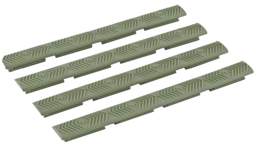 Ergo 4332OD WedgeLok Slot Cover  OD Green Rubber, 7 Slot Low Profile w/Aggressive Texture 4 Per Pack
