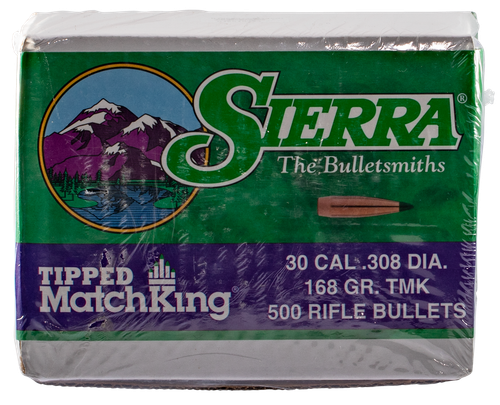 Sierra 7768C Tipped MatchKing  30Cal 168gr Tipped MatchKing 500/Box