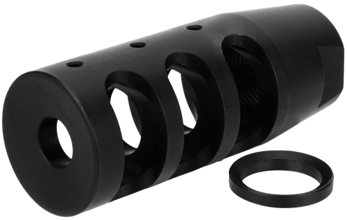 TacFire MZ1002N Compact Compensator Black Nitride Steel with 1/2"-28 tpi Threads & 2.50" OAL for 5.56x45mm NATO AR-15