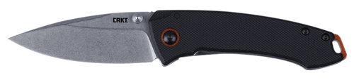 CRKT 2522 Tuna  Compact 2.73" Plain Stonewashed 8Cr13MoV SS Blade, Black G10/SS Handle, Includes Pocket Clip