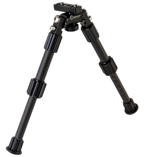 Caldwell 1081953 Accumax Premium M-Lok/Key Mod Bipod 6-9" Black Carbon Fiber