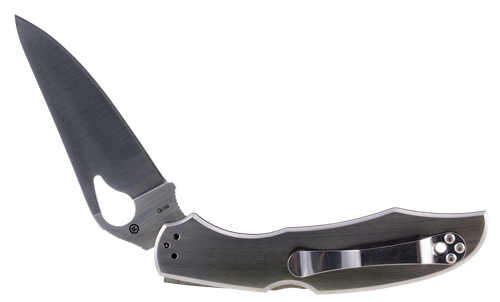 Spyderco BY03P2 Byrd Cara Cara 2 3.75" Folding Spear Point Plain 8Cr13MoV SS Blade Stainless Steel Handle Includes Pocket Clip