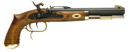 Traditions P1100 Trapper  SAO 50 Cal #11 Percussion 9.75" 1rd Blued Frame & Barrel Hardwood Grip