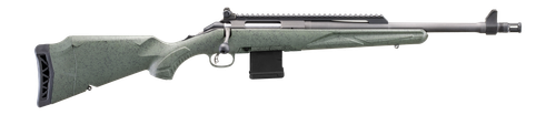 Ruger 46965 American II Scout 5.56 NATO 10+1 16.10" Cobalt Cerakote Threaded Barrel, Alloy Steel Receiver w/Scope Rail, Leaf Green Splatter Adj LOP Synthetic Stock
