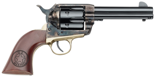 Pietta HF357CHBR434NMUS 1873 Great Western II U.S. Marshal 357 Mag 6rd 4.75" Blued Steel Barrel & Cylinder, Color Case Hardened Steel Frame, Walnut w/Engraved US Marshal's Badge Grip, Exposed Hammer